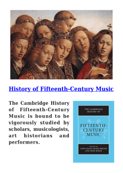 History of Fifteenth-Century Music