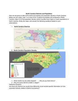 North Carolina Districts and Population Now we are going to take at