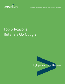 Top 5 Reasons Retailers Go Google