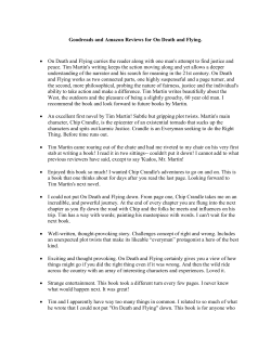 Goodreads and Amazon Reviews for On Death and Flying. &bull; On
