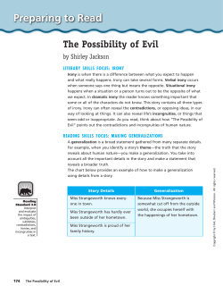The Possibility of Evil
