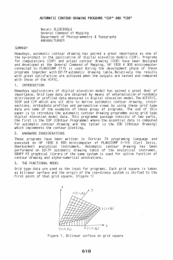 SUMMARY AUTOMATIC CONTOUR DRAWING PROGRAMS