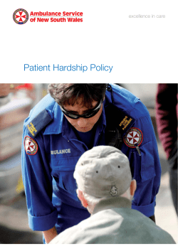 Patient Hardship Policy - NSW Ambulance