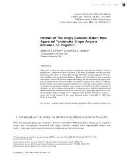 Portrait of the angry decision maker: how appraisal tendencies