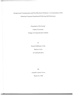 Intrapersonal Communication and Post