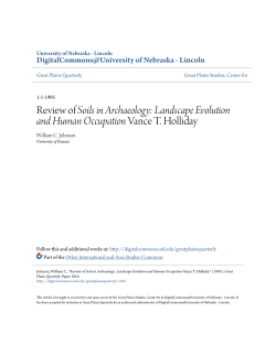 Review of Soils in Archaeology - DigitalCommons@University of