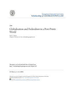 Globalization and Federalism in a Post-Printz World