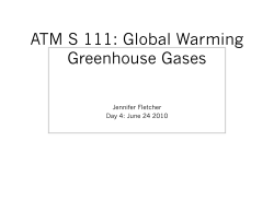 ATM S 111: Global Warming Greenhouse Gases