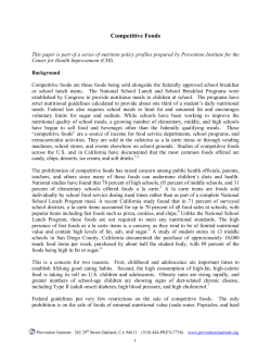 Competitive Foods - Prevention Institute
