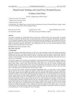 Mutual Funds` Holdings and Listed Firms` Dividend