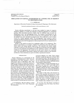 simulation of partial anaerobiosis in a model soil in respect to