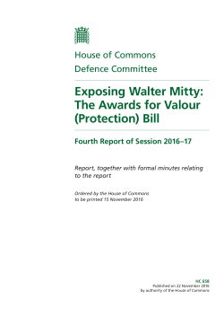 Exposing Walter Mitty: The Awards for Valour