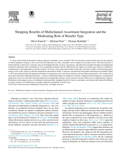 Shopping Benefits of Multichannel Assortment Integration and the