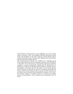 International water security - UNU Collections