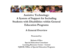 An Overview of Assistive Technology in the Educational Process