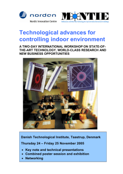 Technological advances for controlling indoor environment