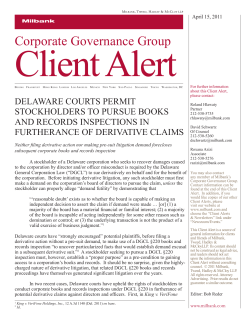 Delaware Courts Permit Stockholders to Pursue Books