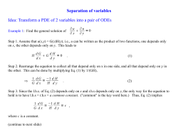 Separation of variables + Eigenvalue problem