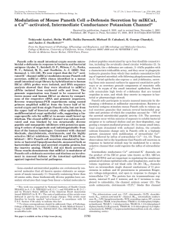 Modulation of Mouse Paneth Cell -Defensin Secretion by