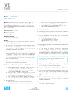 Grade 3: LanGuaGe OraL TradITIOn