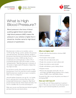 What Is High Blood Pressure?