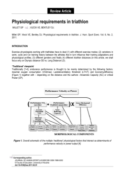 Physiological requirements in triathlon