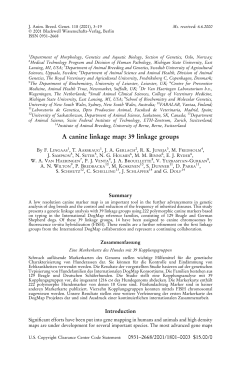 A canine linkage map: 39 linkage groups