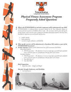 fitnessgram FAQs.indd - Texarkana Independent School District