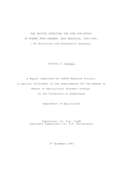 The factors affecting the long-run supply of rubber from