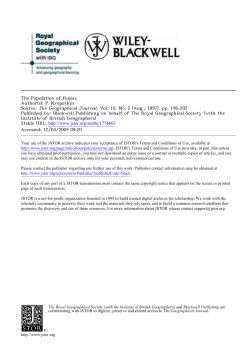 The Population of Russia Author(s): P. Kropotkin Source: The