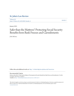 Safer than the Mattress? Protecting Social Security Benefits from