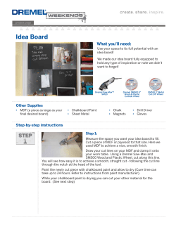 Idea Board - Dremel Weekends