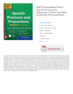 Practice Makes Perfect Spanish Pronouns and Prepositions