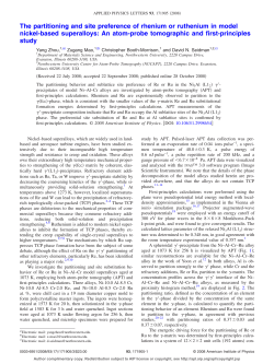 The partitioning and site preference of rhenium or