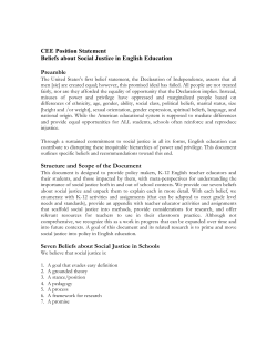 Beliefs about Social Justice in English Education