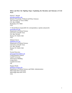 Explaining the Duration and Outcome of Civil Wars