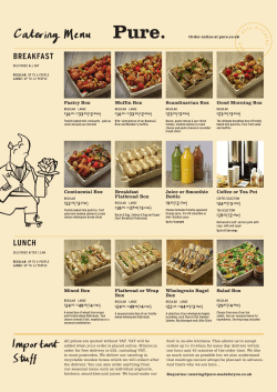 catering menu