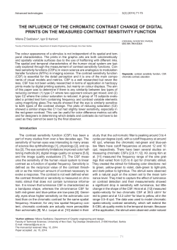 the influence of the chromatic contrast change of digital prints on the
