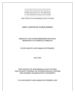 Jordan`s Counterterrorism Policies: Response to Complex Threats