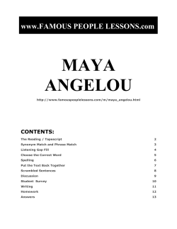 maya angelou - Famous People Lessons
