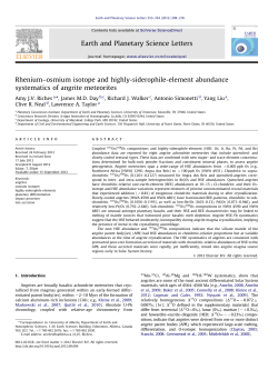 Rhenium&ndash;osmium isotope and highly-siderophile
