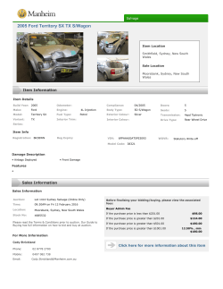 2005 Ford Territory SX TX S/Wagon