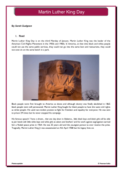 Martin Luther King Day