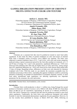 gamma irradiation preservation of chestnut fruits: effects on color