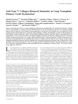 Anti-Type V Collagen Humoral Immunity in Lung