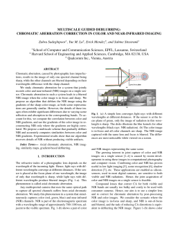 MULTISCALE GUIDED DEBLURRING: CHROMATIC ABERRATION
