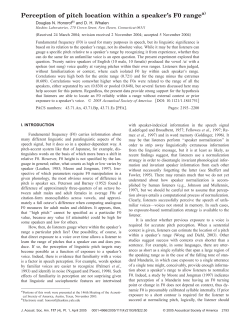 Perception of pitch location within a speaker`s F0