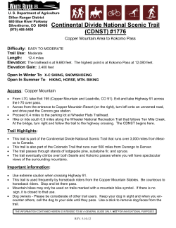 Continental Divide National Scenic Trail (CDNST) #1776