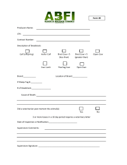 LFA: Description of Deadstock: Bred Cow 5 (less than) Bred Cow
