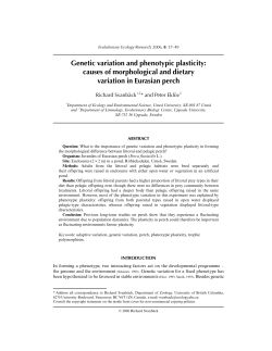 Genetic variation and phenotypic plasticity: causes of morphological